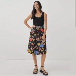 Pact Fit and Flare tie back dress